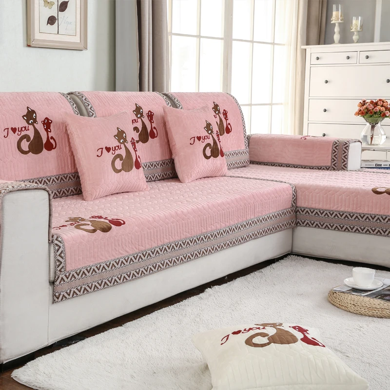 Новинка плюшевая подушка для дивана Всесезонная универсальная тканевая