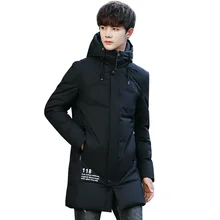 Зимняя мужская куртка с гусиным пухом, модный толстый теплый пуховик, уличная куртка с капюшоном, пальто, парка Veste Homme Hiver ZL1120