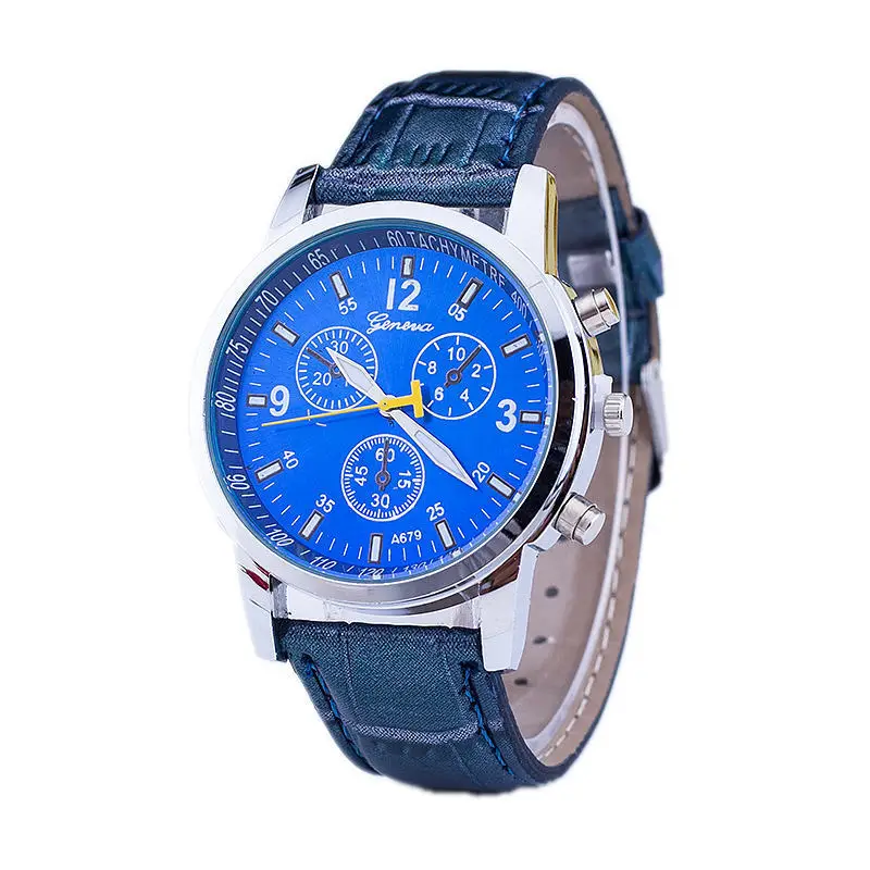 

WeChat Hot Selling Fake Three-Eyed Men Quartz Business Belt Watch