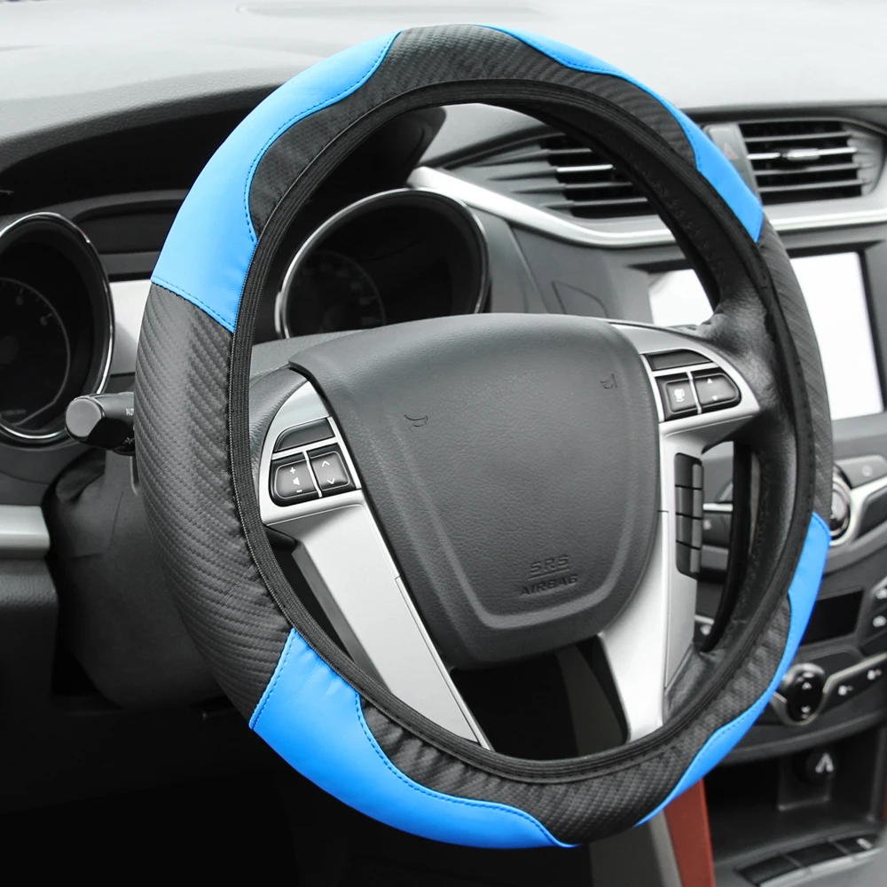 Чехол на руль из углеродного волокна для Opel astra Mokka VW Golf Jetta Tiguan Peugeot 508 Seat Leon lbiza |