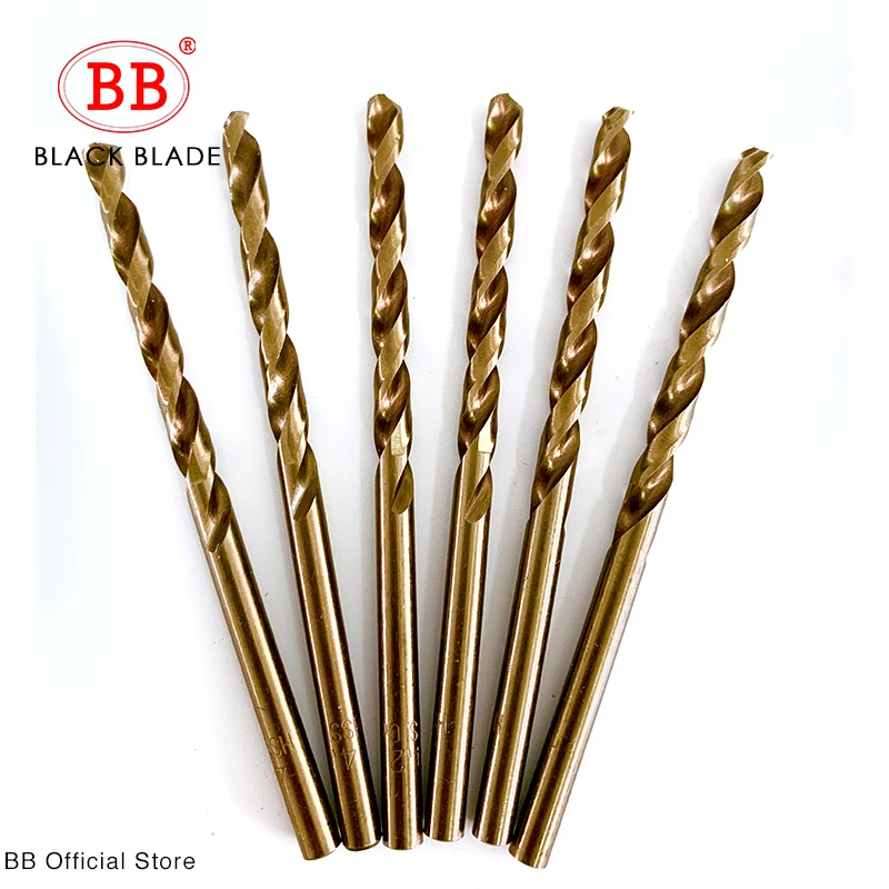 BB HSSE Cobalt Twist Drill Bit Black Oxide M35 M42 for Metal Stainless Steel 10PCS - Цвет: M35