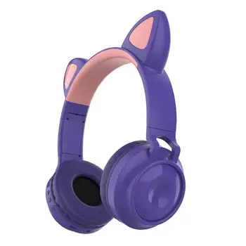 

Cat Ear with LED light Noise Cancelling Foldable Wireless Headphones K1AB