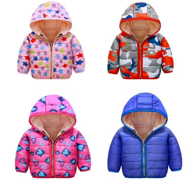 Куртки для маленьких мальчиков коллекция года, осенне-зимняя детская куртка теплое плотное пальто с капюшоном для девочек Детская верхняя одежда для маленьких мальчиков и девочек возрастом от 1 года до 8 лет