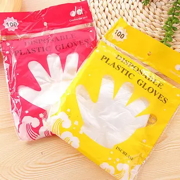 

Dining Disposable Gloves 50/100 Pcs Transparent Thickening Beauty Housework Cleaning Gloves Kitchen Home Dining Accessories