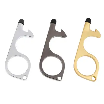 

Elevator Button Contactless Tool Safety Door Handle Brass Key Grip Safety Protection Isolation No-Touch Anti-bacteria EDC Opener