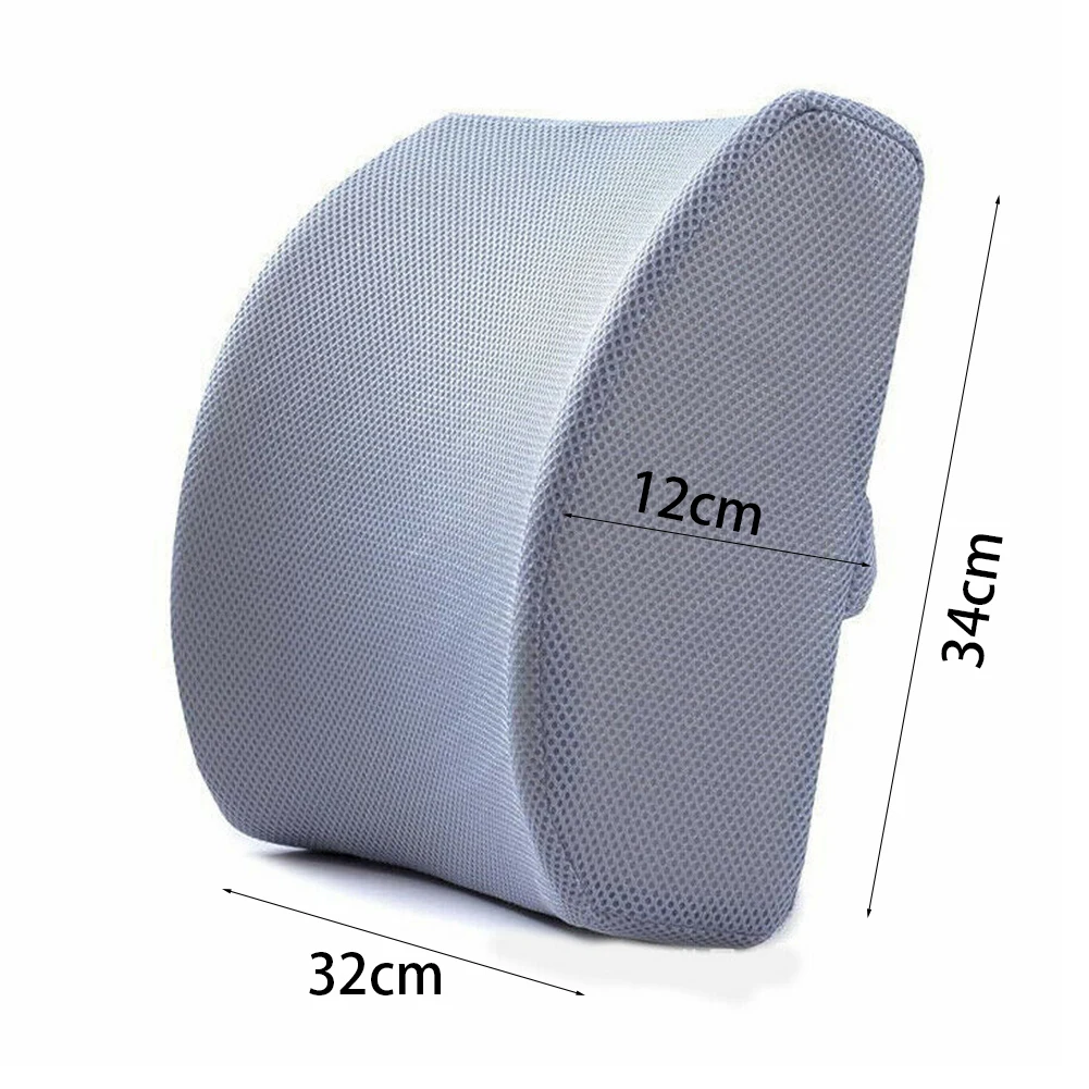 Cushion Elastic Lumbar Back Pillow Support Relief Pain Portable High Density Office Memory Foam Home Breathable Car Ergonomic