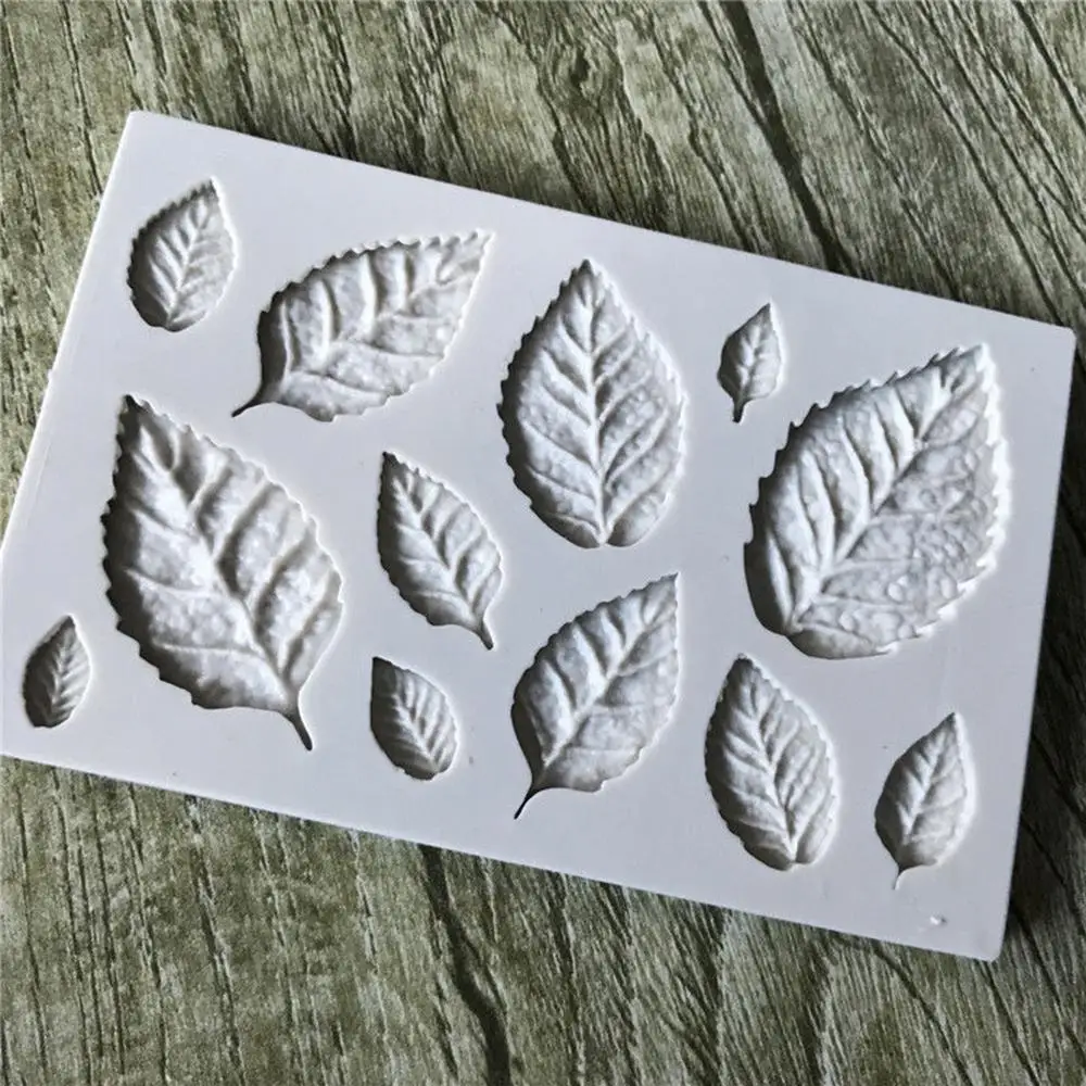 Sugarcraft Leaves Silicone Mold Candy Polymer Clay Fondant Mold Cake Decorationg Tool Maple GumPaste Rose Leaf Mold LLX2545
