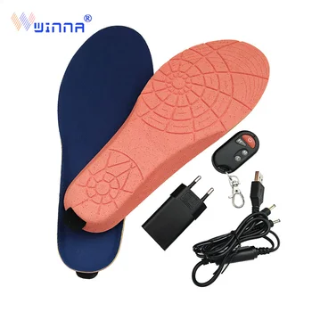 

New Wireless Control Electric Heating Thermal Insoles Winter Warm Velvet 1800mAh Increase Heated Insoles for Men Women Shoe Pads