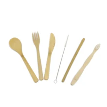 Мягкая щетина BPA бесплатно бамбуковая зубная щетка es экологичный бамбуковый набор столовых приборов с бамбуковой зубной щеткой