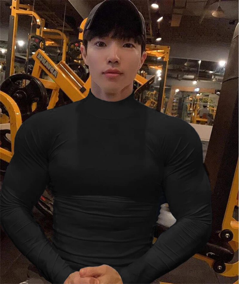 Compression Shirt Turtleneck | Turtleneck Compression Top | Compression  Shirt Men - Tops - Aliexpress