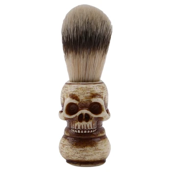 

1PC Men's Shaving Brush Resin Skull Head Badger Beard Brush Skeleton Makeup Brush Barber Tools Pennello Da Barba