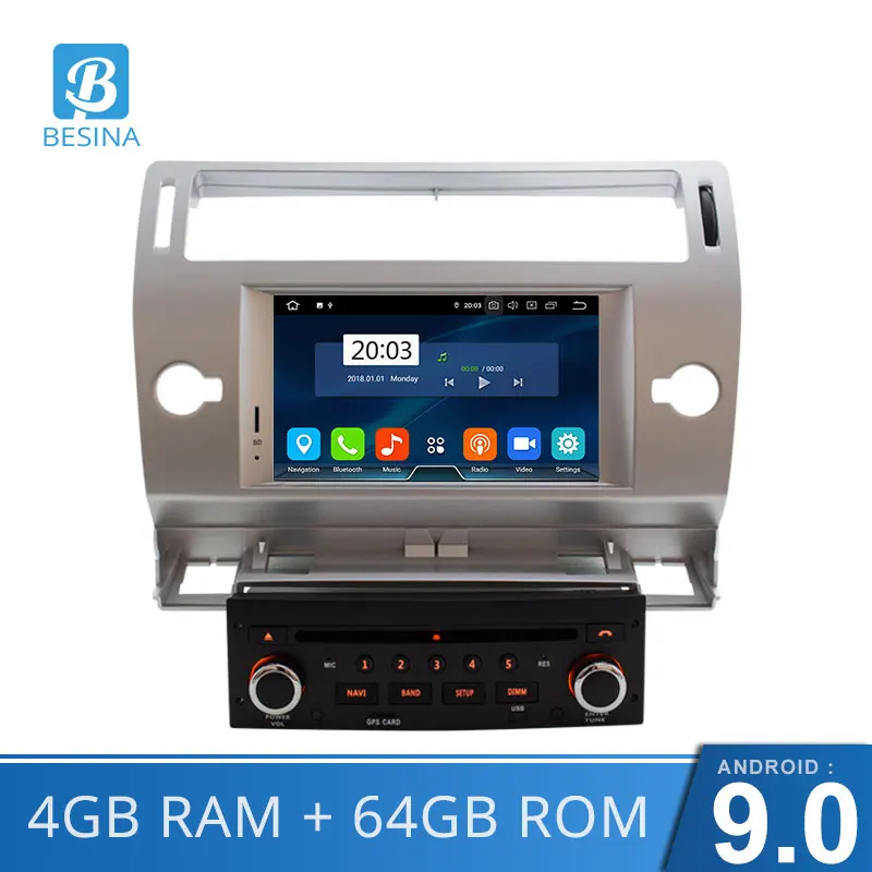 Excellent Besina Android 9.0 car DVD Player For Citroen C4 Quatre Triumph Multimedia GPS Navigation WIFI Octa Cores 4GB 1 Din Car Radio 0 Excellent Besina Android 9.0 car DVD Player For Citroen C4 Quatre Triumph Multimedia GPS Navigation WIFI Octa Cores 4GB 1 Din Car Radio 0