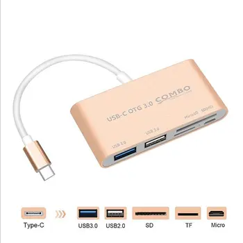 

Multi-function Converter Type C to USB 3.0 2.0 Hub TF Card Reader For MacBook