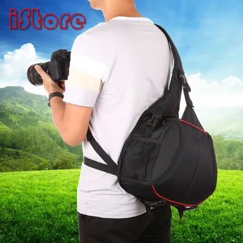 

Triangle Style SLR Camera Bag Sling Waterproof Backpack Single Shoulder Messenger Bags(Black)
