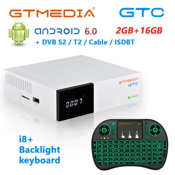 

GTMEDIA GTC Receptor I8+ teclado gaming RGB 4k for Laptop DVB-S2 DVB-C DVB-T2 android TV BOX Satellite TV Receiver decorder
