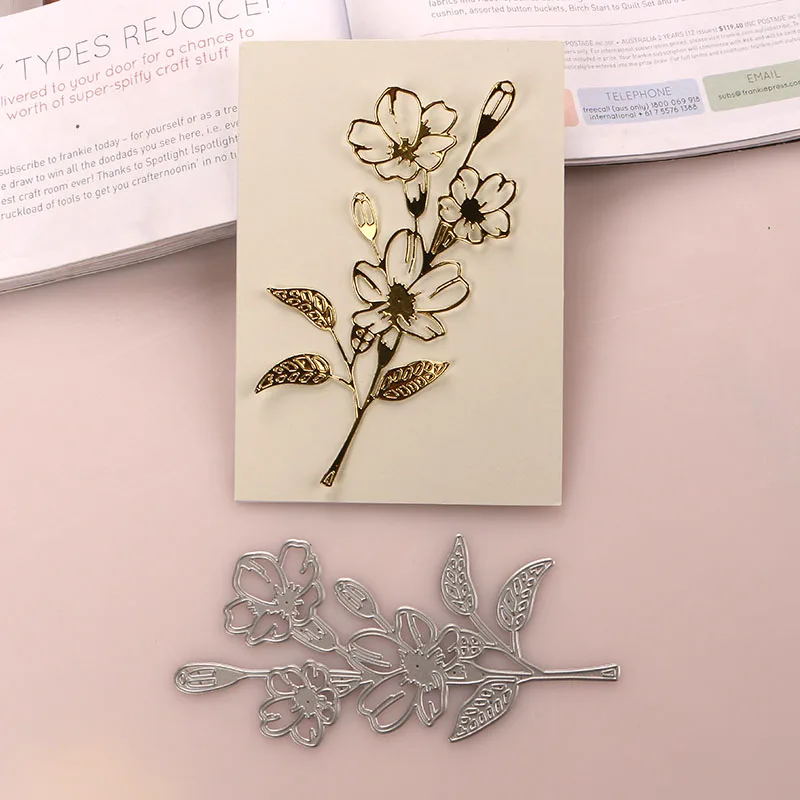 DUOFEN METAL CUTTING DIES tree branches leaves flower H stencil DIY Scrapbook Paper Album 2020 new | Дом и сад