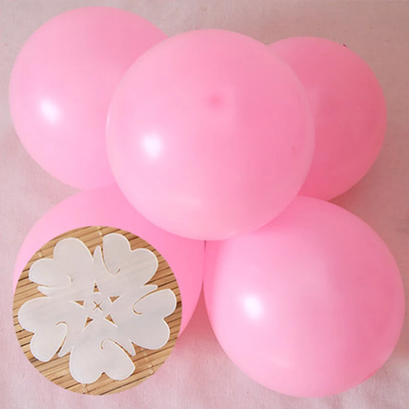  50pcs Balloon Arch Stand Connectors Clip Flower Shape Sealed Birthday Supplies