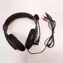 Новинка, черная регулируемая гарнитура, музыкальный игровой микрофон, наушники, подключи и играй, 3,5 мм, для ПК, ноутбука, компьютера