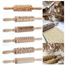 Рождественская Снежинка лазерное тиснение скалка для выпечки лапши торт тесто выгравированный ролик печатное тесто для печенья палочка инструмент для помадки