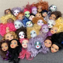 Набор 9 шт стилей старшеклассницы куклы головы DIY мода длинные волосы куклы игрушки для девочек лучший подарок случайный