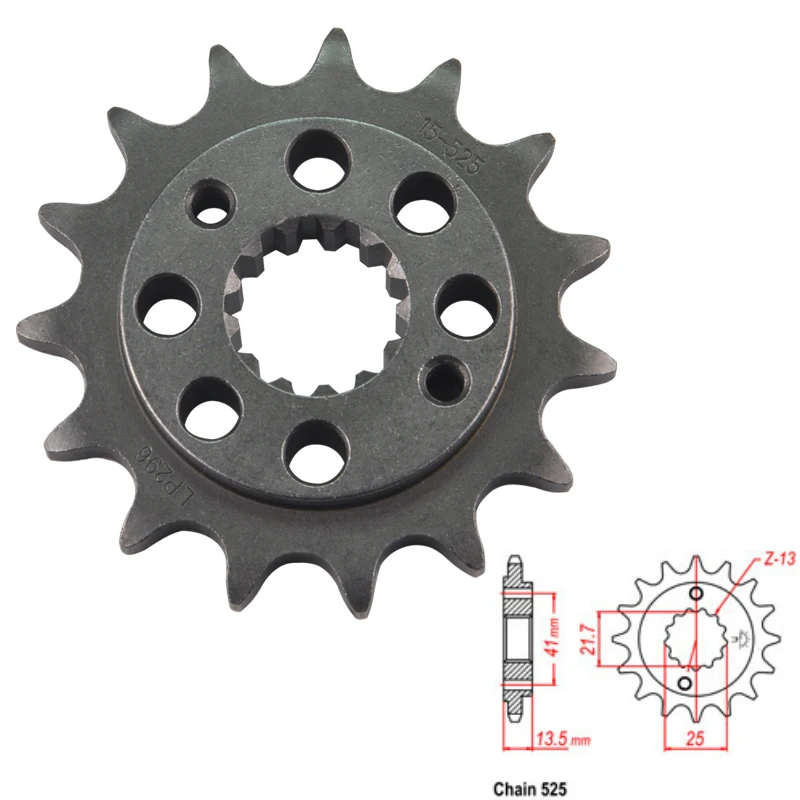 Pignone 525-16T Per Honda Nv600 Nv 600 Steed 600 Pc21 Vlx600 Vlx 600 Shadow 600 Vt600 Vt 600 Vt600C Pc16 90-07