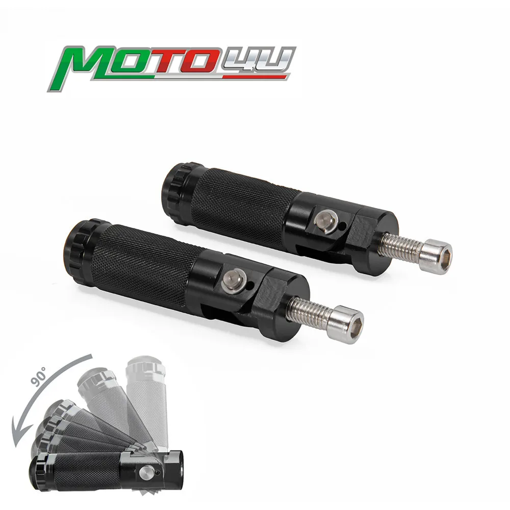 

2 Colors Universal Motorcycle Folding Footrests Footpegs Foot Rests Pegs Rear Pedals Set Motorbike Accessories For BMW For Honda For YAMAHA