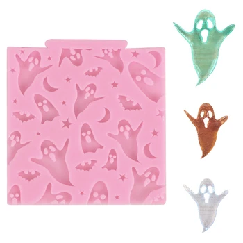 

1Pcs Silicone Baking Mold Ghost Halloween Sugarcraft Fondant Mould Cake Chocolate Mold Kitchen Baking Tool