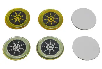 

10 boxes Free Shipping Round Scalar Shield Energy Sticker with Negative Ions Anti Radiation Phone Sticker Golden and Silver