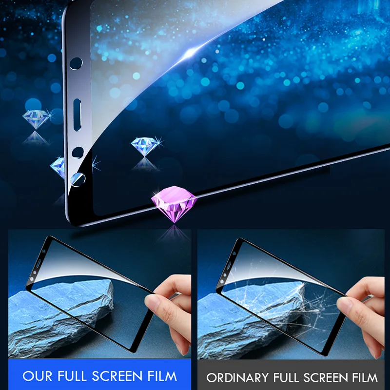 ZNP 9H 1-3 шт Защитное стекло для samsung Galaxy A6 A8 J4 J6 J8 Plus защита экрана закаленное стекло для samsung A7 A9 J7 стекло
