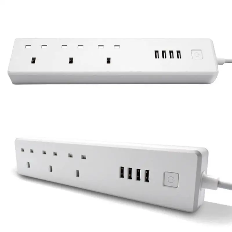 Smart Wifi Power Strip 4 USB Ports and 3 Plug Power Socket Remote Control With Wireless Alexa Voice Assistant