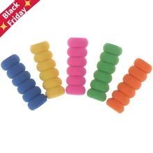 10 шт. Нескользящая пенопластовая Крышка для ручки нетоксичный ребристый карандаш легкие ручки Экологически чистая Защита рук почерк