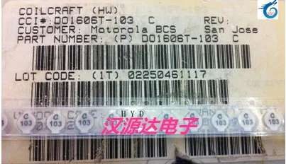 20pcs/lot DO1606T-103C silk screen 103 10UH 1A 6.5*5.23*2 SMD closed coil inductance 100% New and Original | Электроника