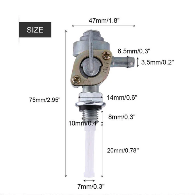 Interrupteur switch on off Robinet Reservoir essence carburant