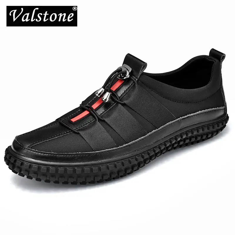 Кроссовки Valstone мужские из мягкой кожи Повседневные Дышащие кеды плоская подошва