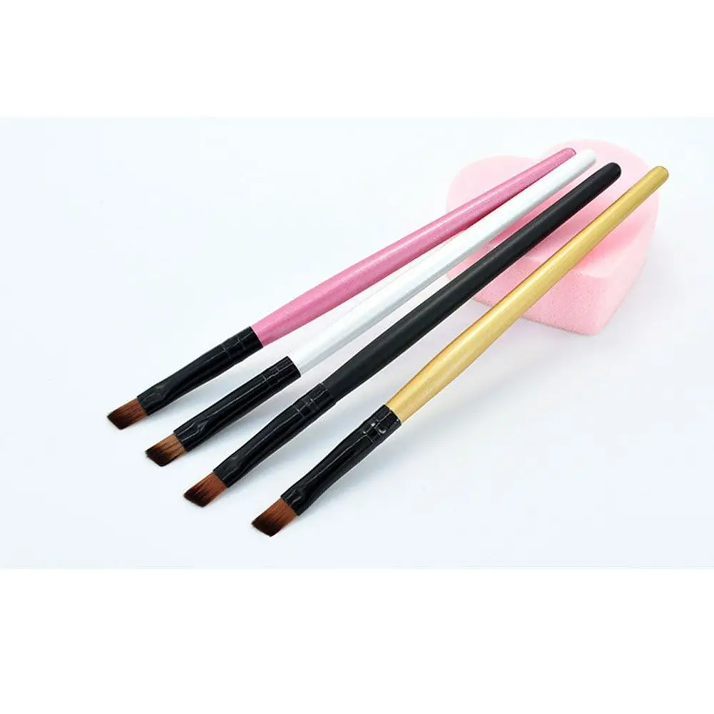 Professional Eye Shadow Brush Wooden Handle Small Angled Eyebrow Brush