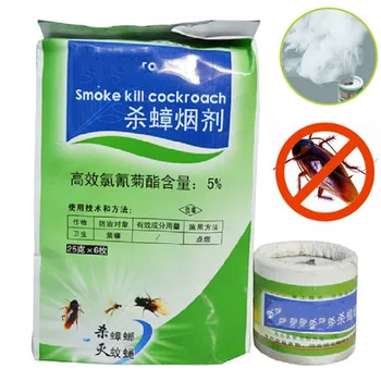 

6pcs/lot Cockroach smoke insecticides poison magical smog for mosquito flies medicine bug flea ant Killer insect Pest Control