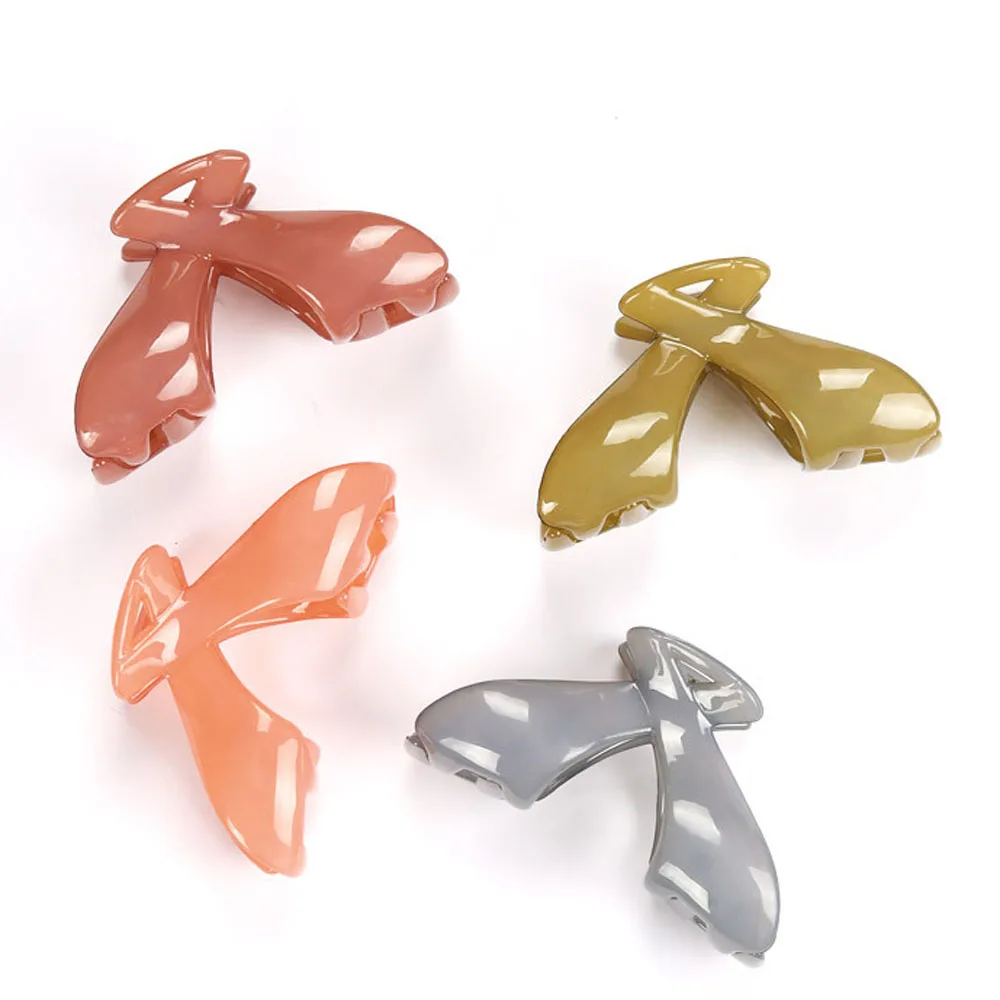 

1 Pcs Pure Color Clamp Hair Claw Crab Acrylic Large Hollow Geometric Ponytail Clip for Women Fashion Hair Styling Tool Headwear