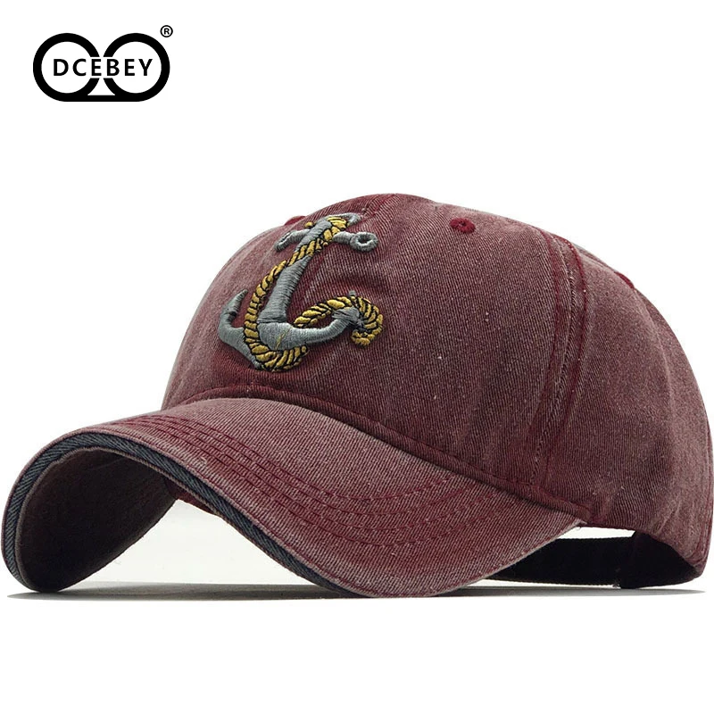

DCEBEY2020 New Design Ship's Anchor Logo Baseball Cap For Men & Women 100% Washed Cotton Dad's Cap Fishing Hats Free Shipping