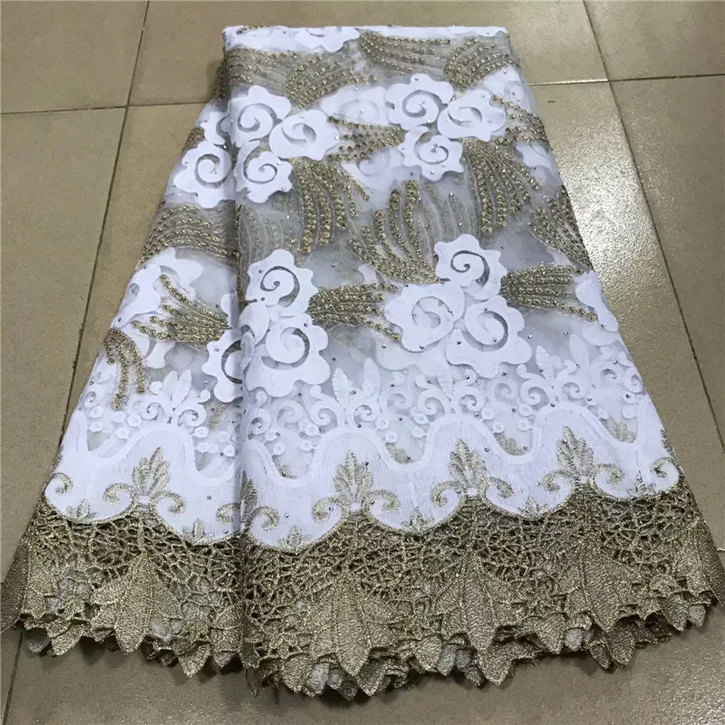 Sequin Lace African Lace Fabric White 2022 High Quality Lace French Lace Fabric Mesh Nigerian Lace Fabrics For Wedding Dress
