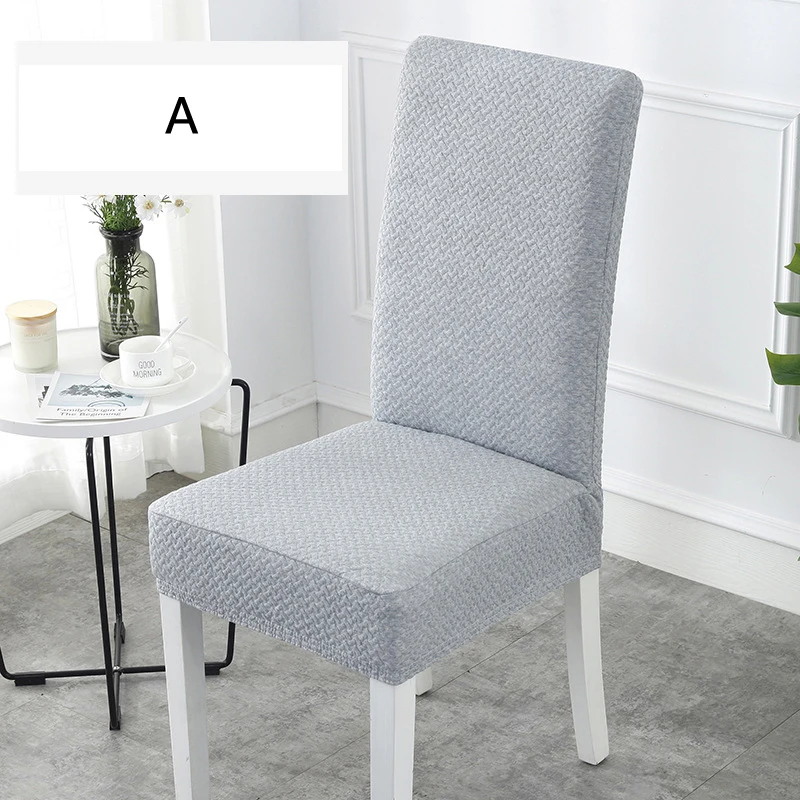 light gray A Толстый чехол для кресла спандекс для семейного использования Свадебная вечеринка эластичный обеденный чехол для кресла Съемный Анти-грязный чехол для сидений на кухне - Цвет: light gray A