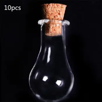 

5Pcs Mini Empty Glass Wishing Message Bottle with Cork Stoppers DIY Necklace 896D