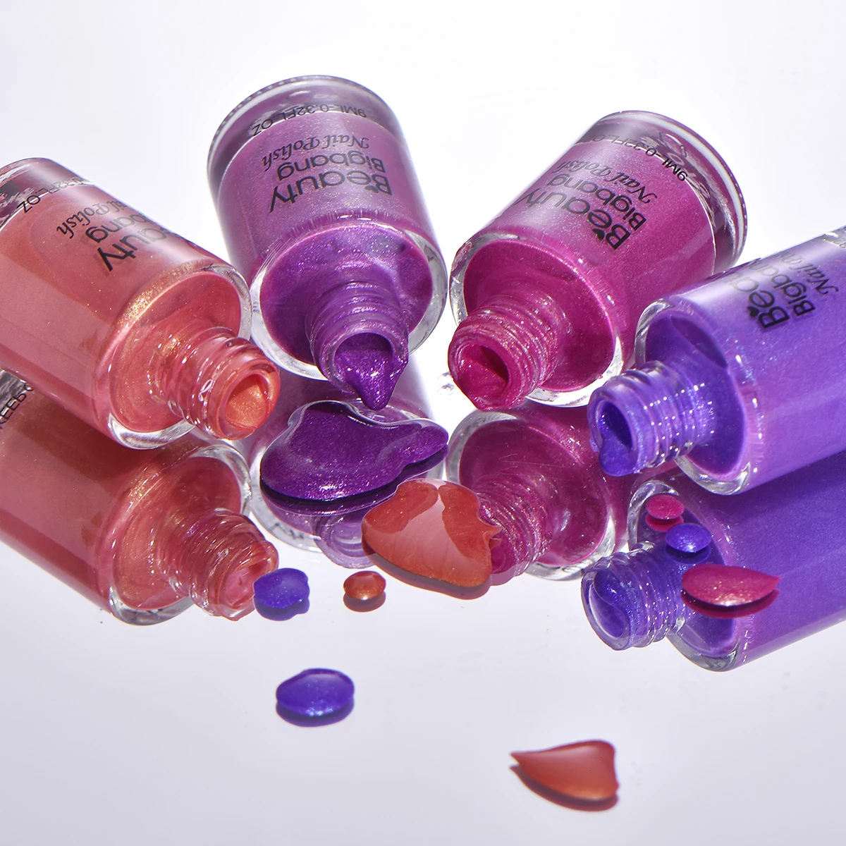 Лак для ногтей Beautybigbang 9 мл с блестками меняющий цвет Термальный голографический