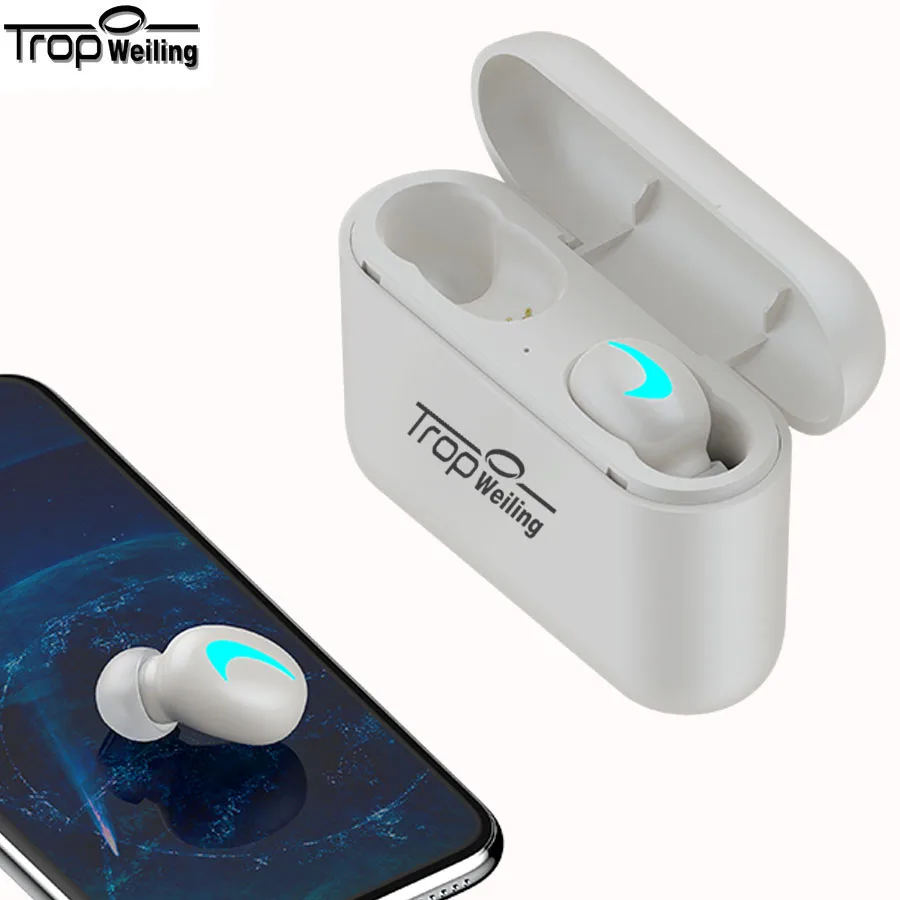 Мини Bluetooth наушники настоящие беспроводные водонепроницаемые спортивные