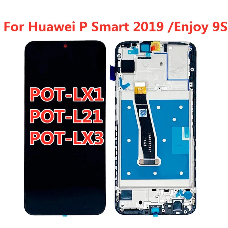 ЖК-дисплей для Huawei P smart 2019 с сенсорным экраном и дигитайзером в сборе Enjoy 9s сменный