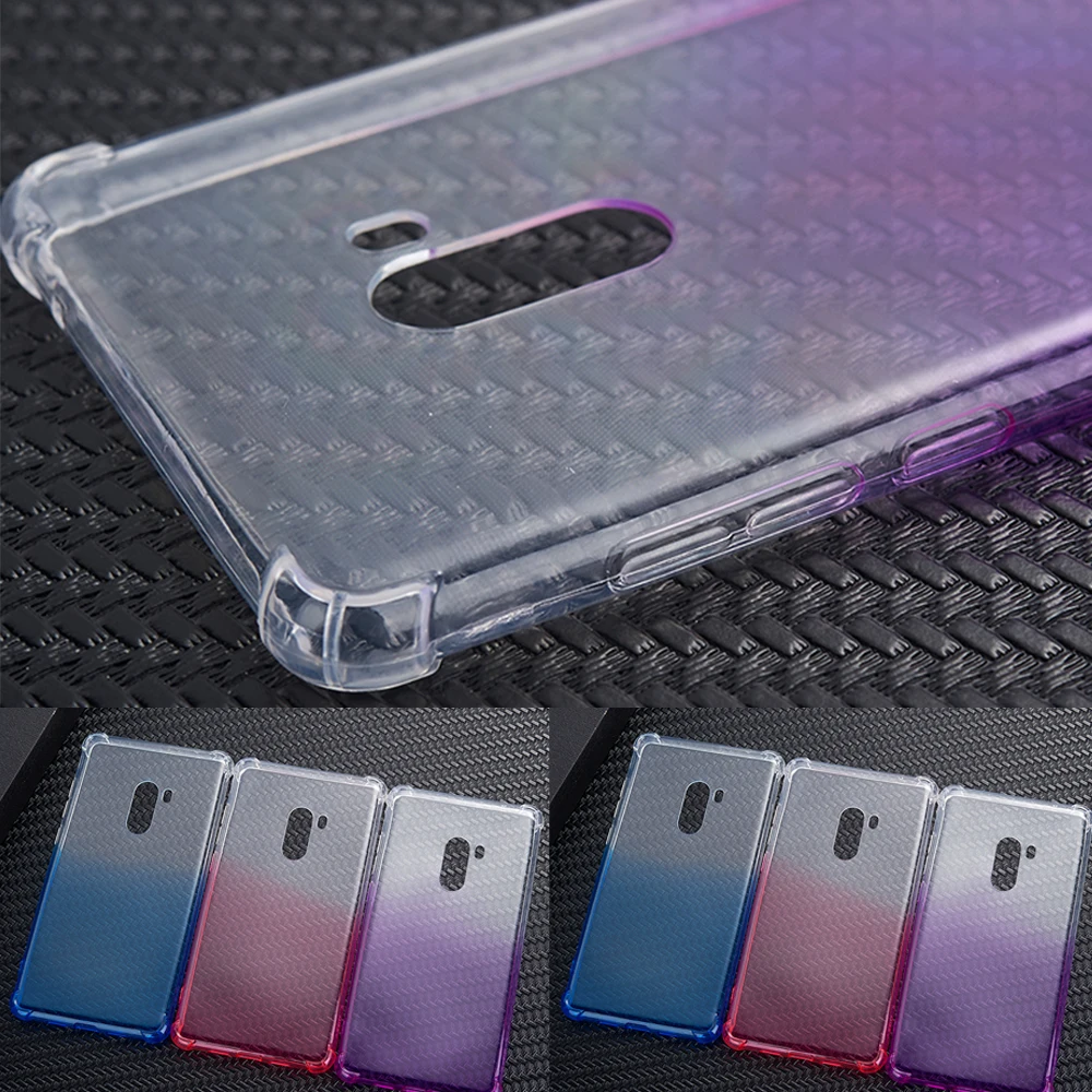 

for Xiaomi MIX 2 Case Cover Skin Clear Hot Crystal Gradient color Slim Premium TPU Soft New Corner Shockproof free shipping