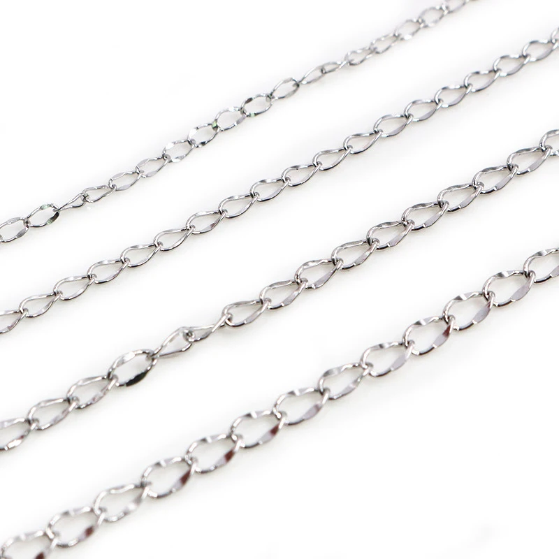 5 Meters/Lot Never Fade Thicken Stainless Steel Necklace Chains