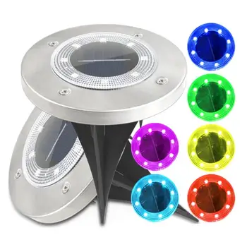 

Outdoor Waterproof Solar Lawn Lights LED Landscape Garden Lights Simple Buried Lights Outdoor Garden Dust Color Light