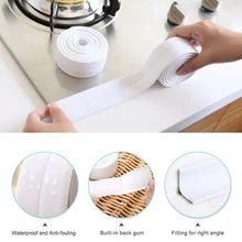 Клейкая лента для ванной на стену для кухни, угловые наклейки, защита от плесени, для дома и жизни, водонепроницаемая полоса, защитный Туалет