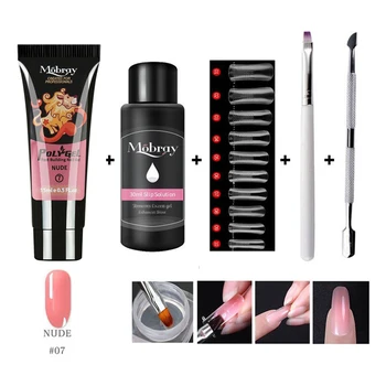 

15ml Nail Art Salon Practical Multifunction For Extension Poly Gel Kit Home Quick Drying Semi Permanent Manicure Tools DIY