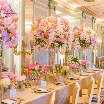 

Metal Gold Wedding Centerpiece Flower Stand Wedding Decorations Party Decorations 10PCS A Set